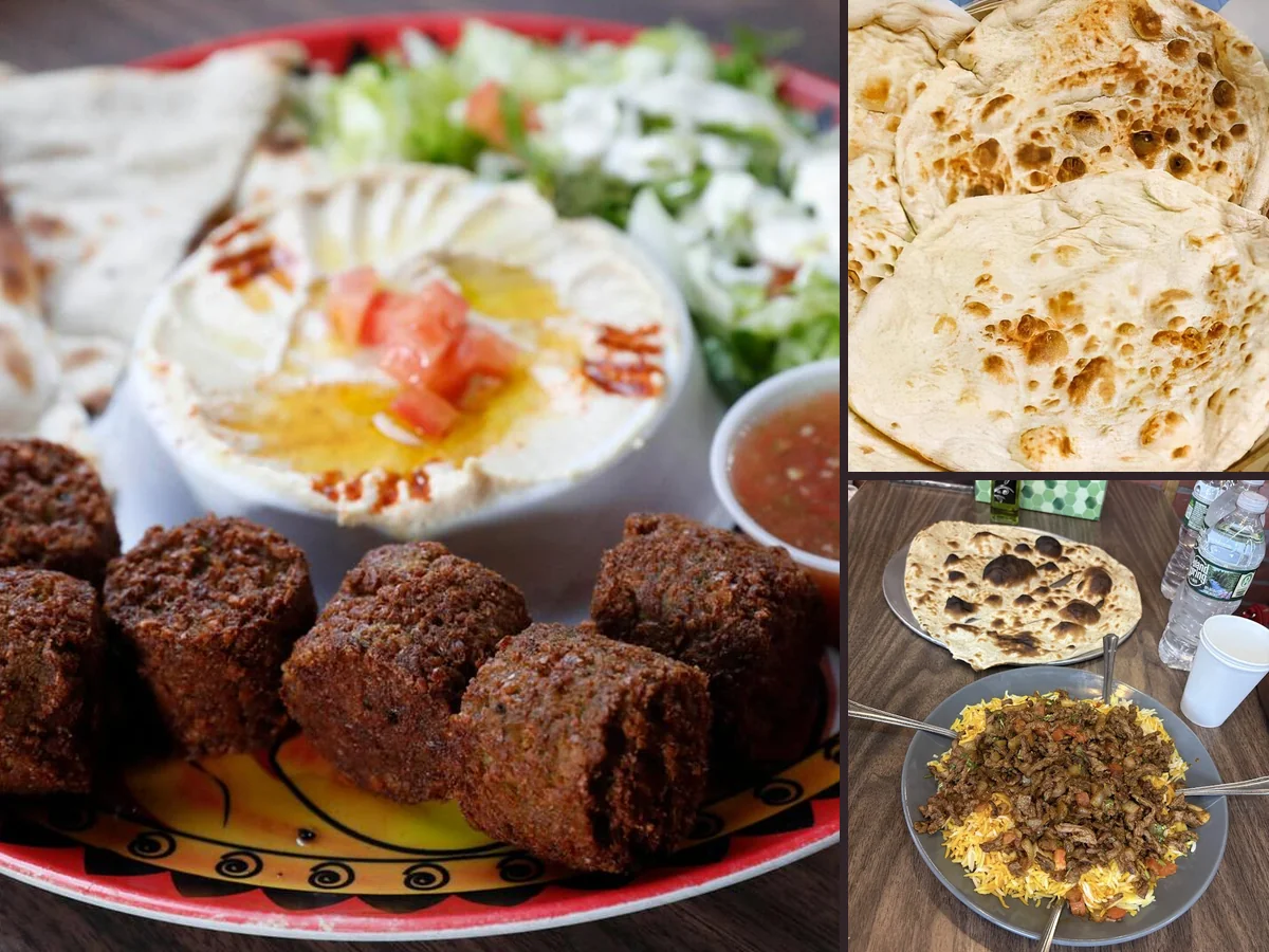 Casual dining table with Yemeni food