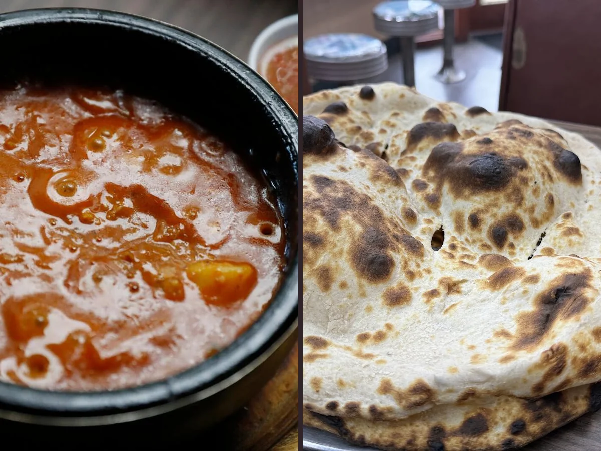 Mediterranean restaurant dishes on a table