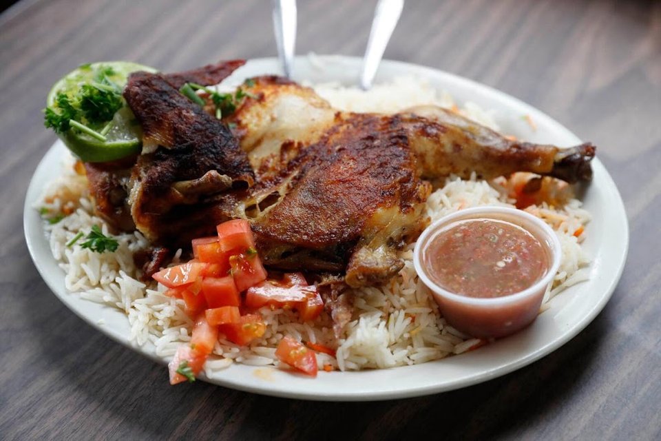 Half Chicken Haneeth over Rice